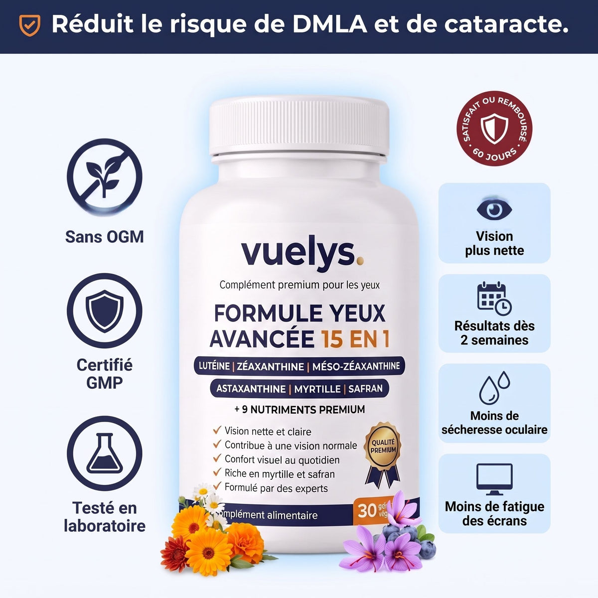 Vuelys 15 en 1 · Formule Vision Avancée